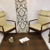 Pair of armchairs by Grete Jalk 1960 Denmark.