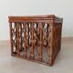 Table basse vintage en bambou et rotin années 60/70