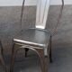 Paire de chaises en métal gris