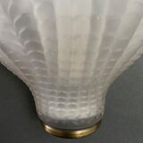 Wall lamp in frosted glass Art Deco 1950 scallop shell