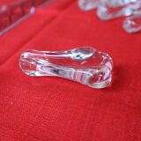 Set of 12 Art Deco crystal knife holders by Christian Eldé