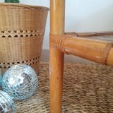 Square bamboo coffee table 70s - vintage