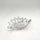 Ouraline Coupe Blown Glass Bohemia Shell Sculpture 1950