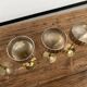9 old glasses in silver metal and brass