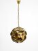 Beautiful floral-style spherical metal ceiling lamp, 1970s Regency design