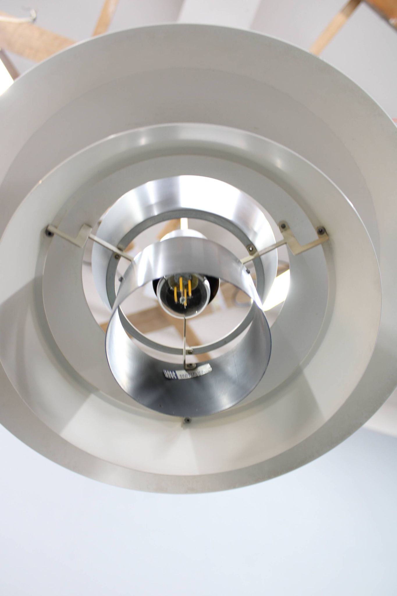 1970s Aluminium Pendant "NOVA " by Jo Hammerborg for Fog & Mørup, Denmark