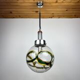 Large vintage swirling Murano glass pendant light, 1970s
