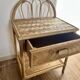 Vintage bamboo bedside table