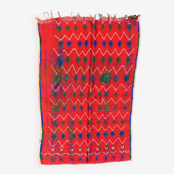 Tapis Marocain Boujad rouge - 145 x 226 cm