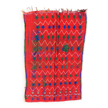 Red Boujad Moroccan rug - 145 x 226 cm