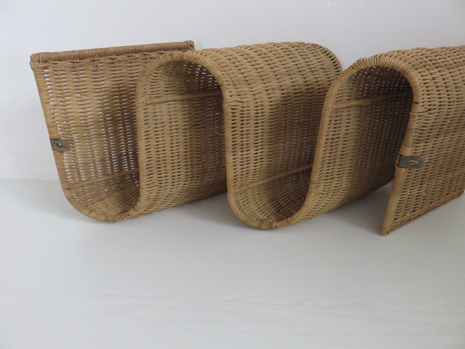 Door magazines wall in rattan Italy 70s