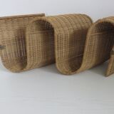Door magazines wall in rattan Italy 70s