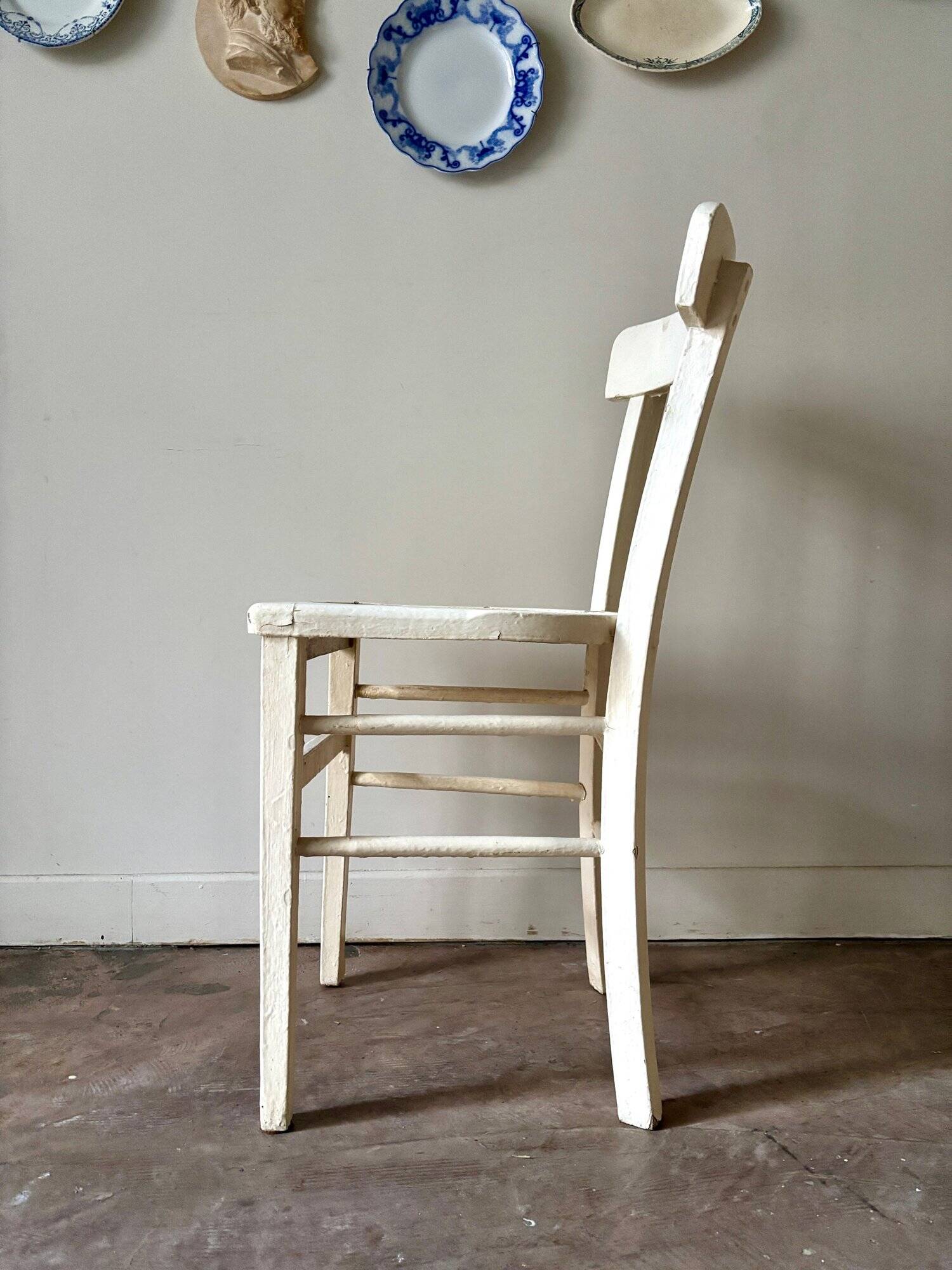 White wooden bistro chair