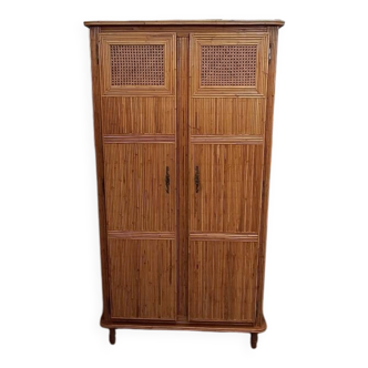 Rattan wardrobe