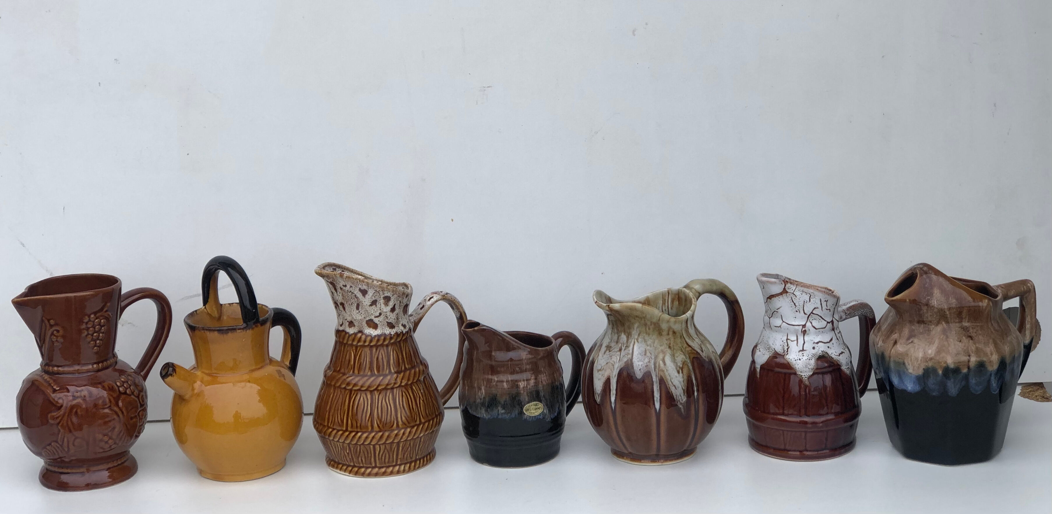 Pichets de bistrot vintage - lot de 7