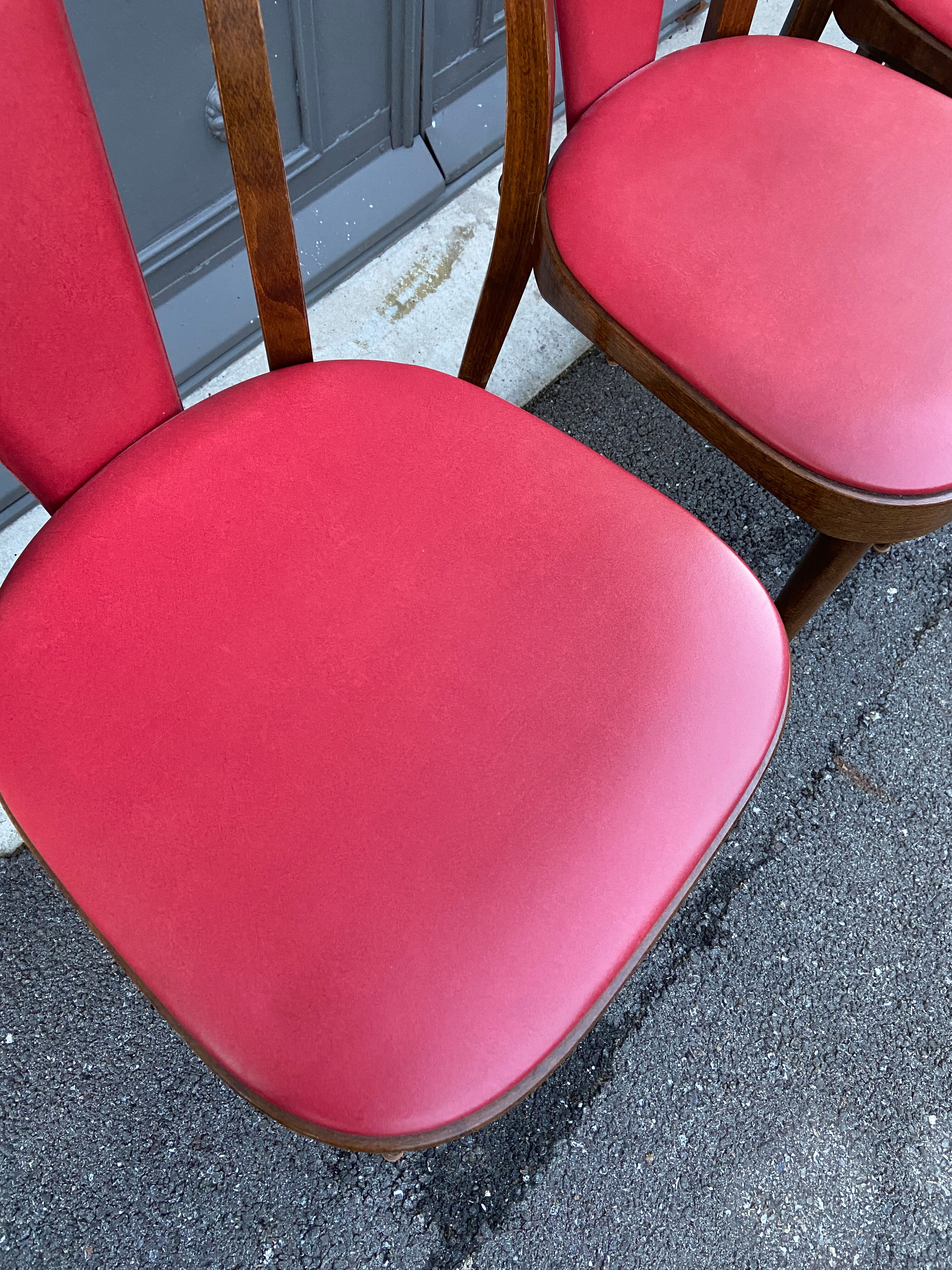 4 chairs Art Deco 1950