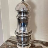 Silver metal pepper mill