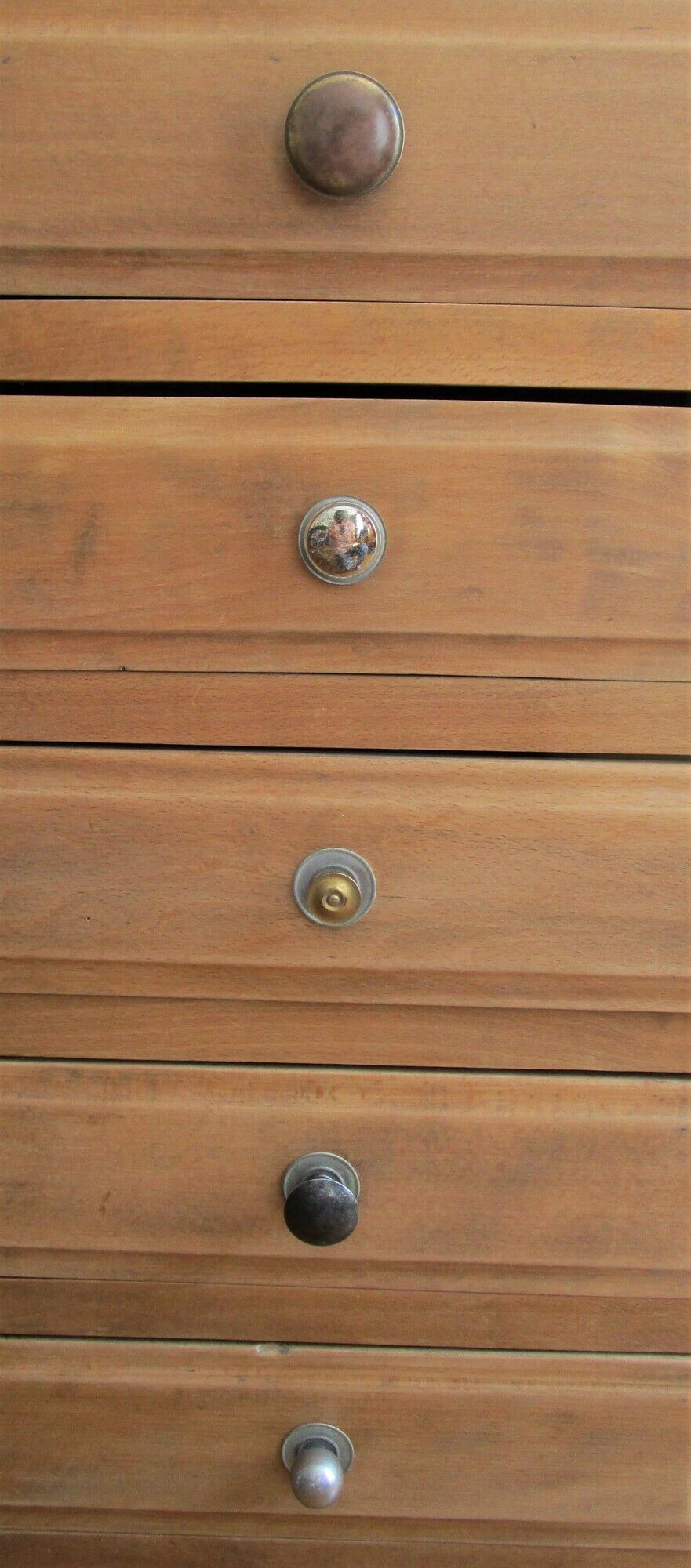 Wooden dresser five drawers vintage 50s