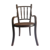 Ancien fauteuil d'enfant en bois courbé Fischel