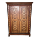 German Neo-Gothic Painted and Carved Wardrobe, 1880