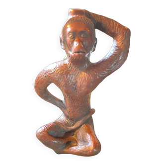 Monkey statuette/terracotta vase