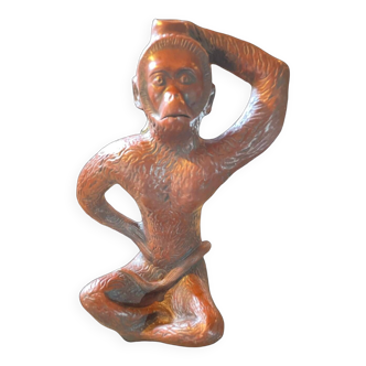 Singe statuette/vase terracotta