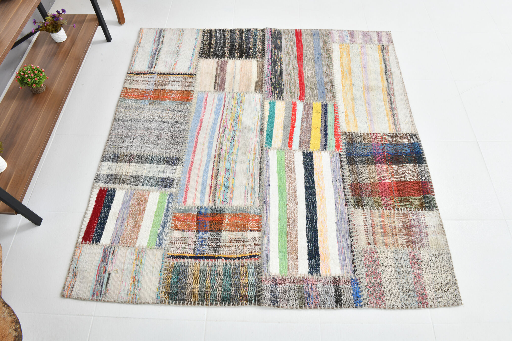 Tapis ethnique, 147x154cm