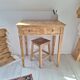 Bureau / Side table / Console in solid wood in Louis-Philippe style