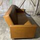 Vintage 60s 70s Brown Faux Leather Sofa Bed with Armrests #D4