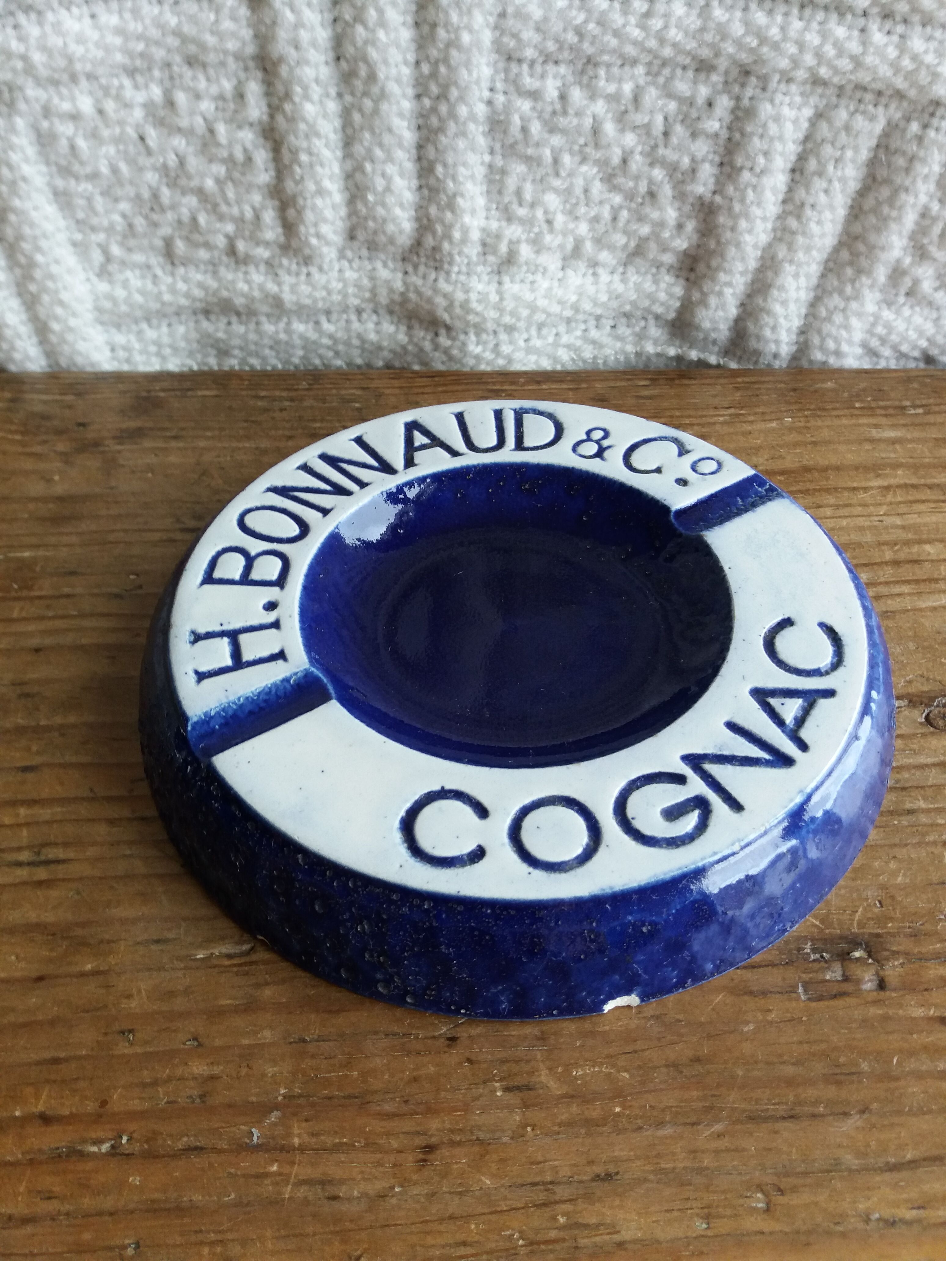Old advertising ashtray Bonnaud Cognac