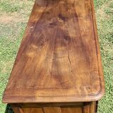 Louis XV 3-door walnut sideboard on plinths