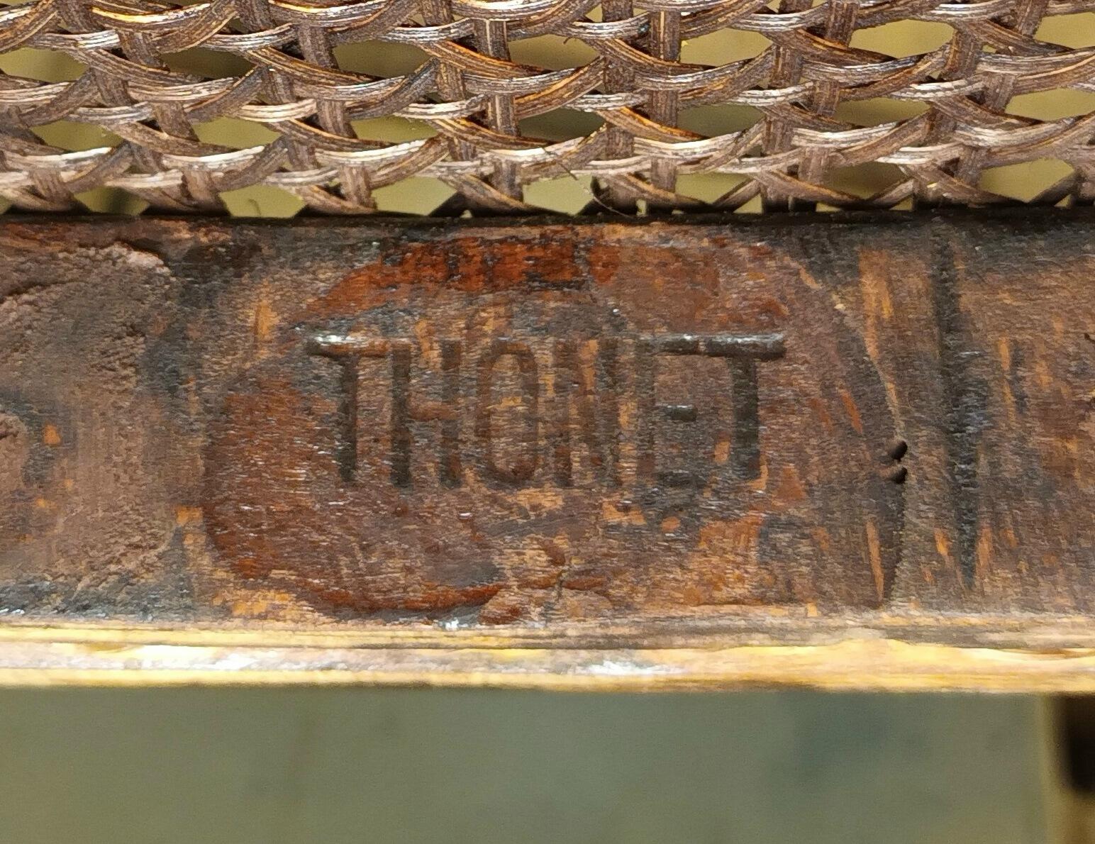 Armchair Curved wood THONET screw N° 1 , 1890 cannages