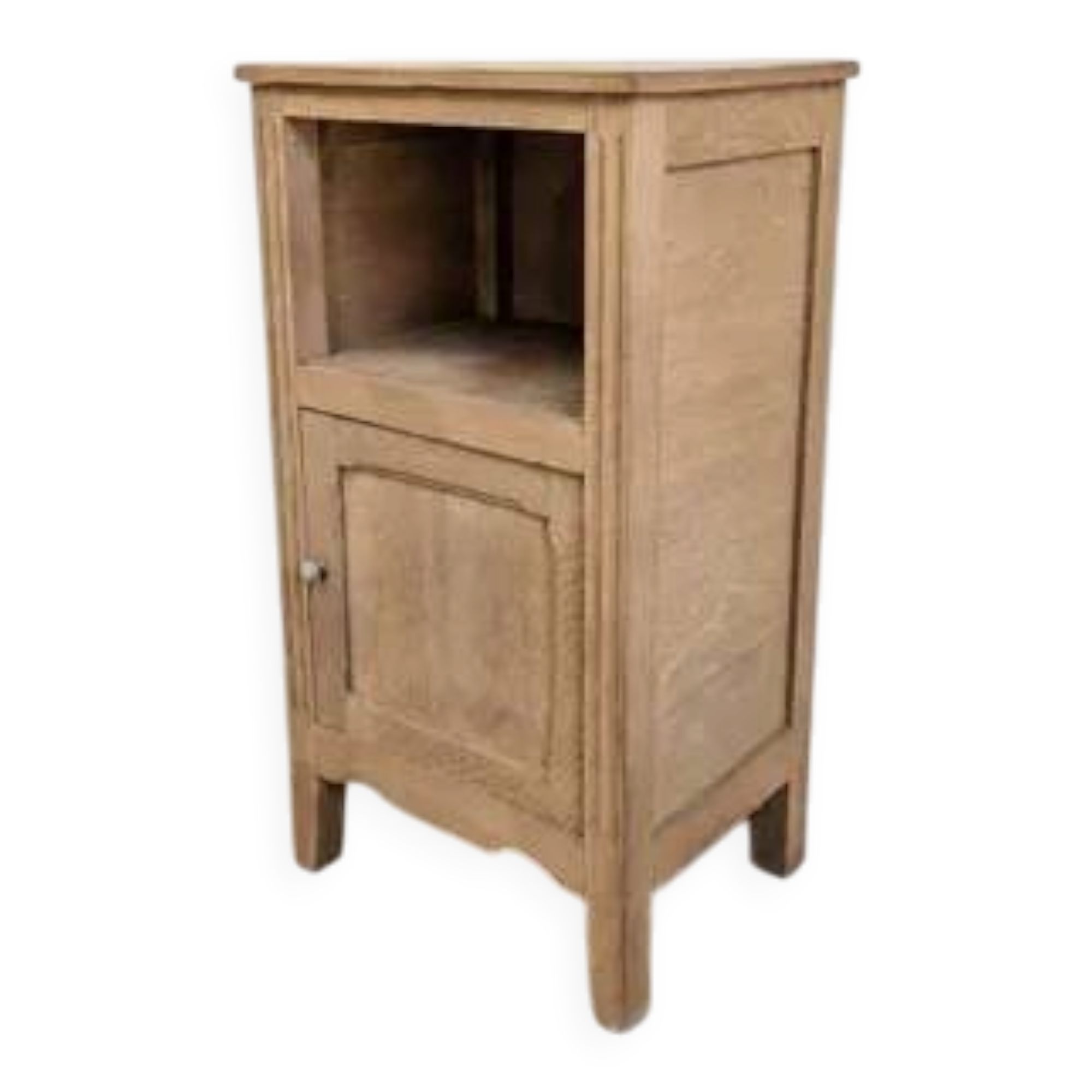 Antique solid wood bedside table – storage furniture
