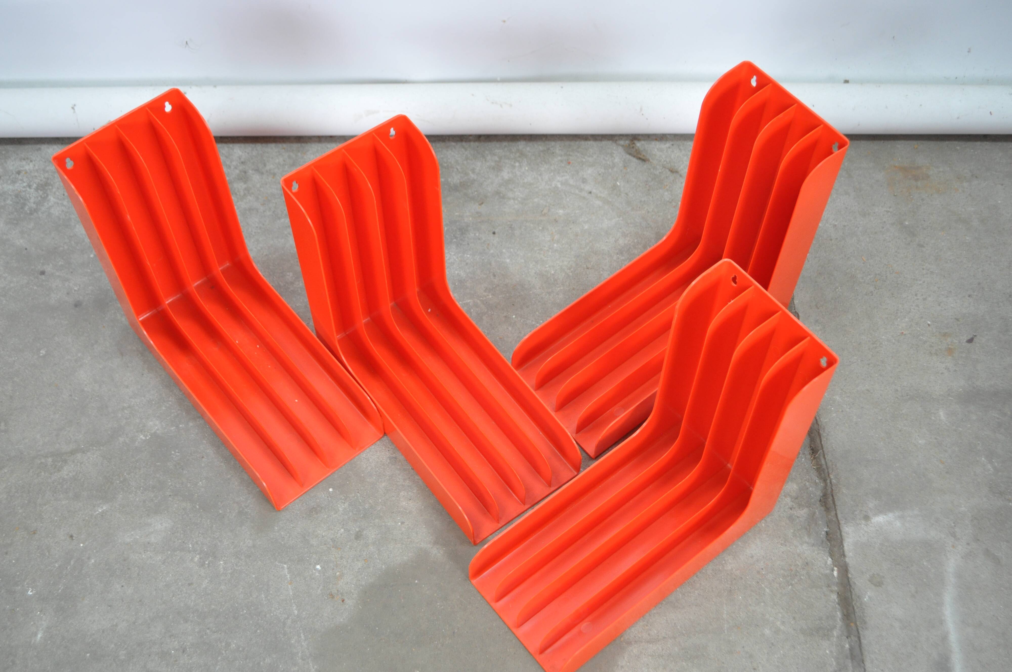 Orange vinyl rack