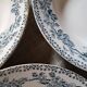 Assiettes creuses terre de fer HBCM décor Guadeloupe