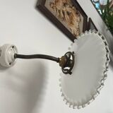 Opaline applique with lace swan neck from the 1930s