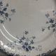 Superb antique plate Terre de Fer blue Emile Bourgeois Paris