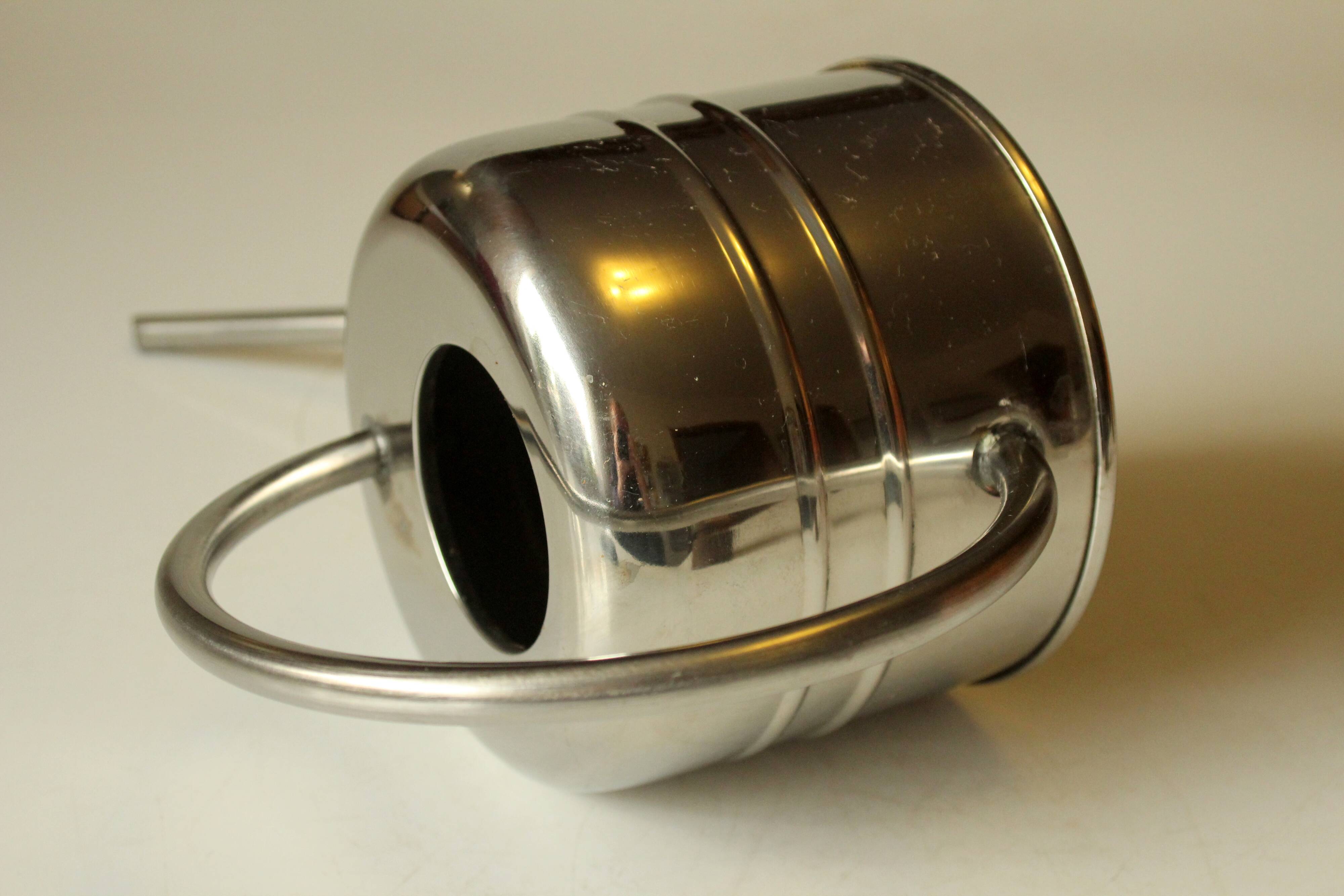 Stainless steel watering can, complete usuable, vintage from the 1970s