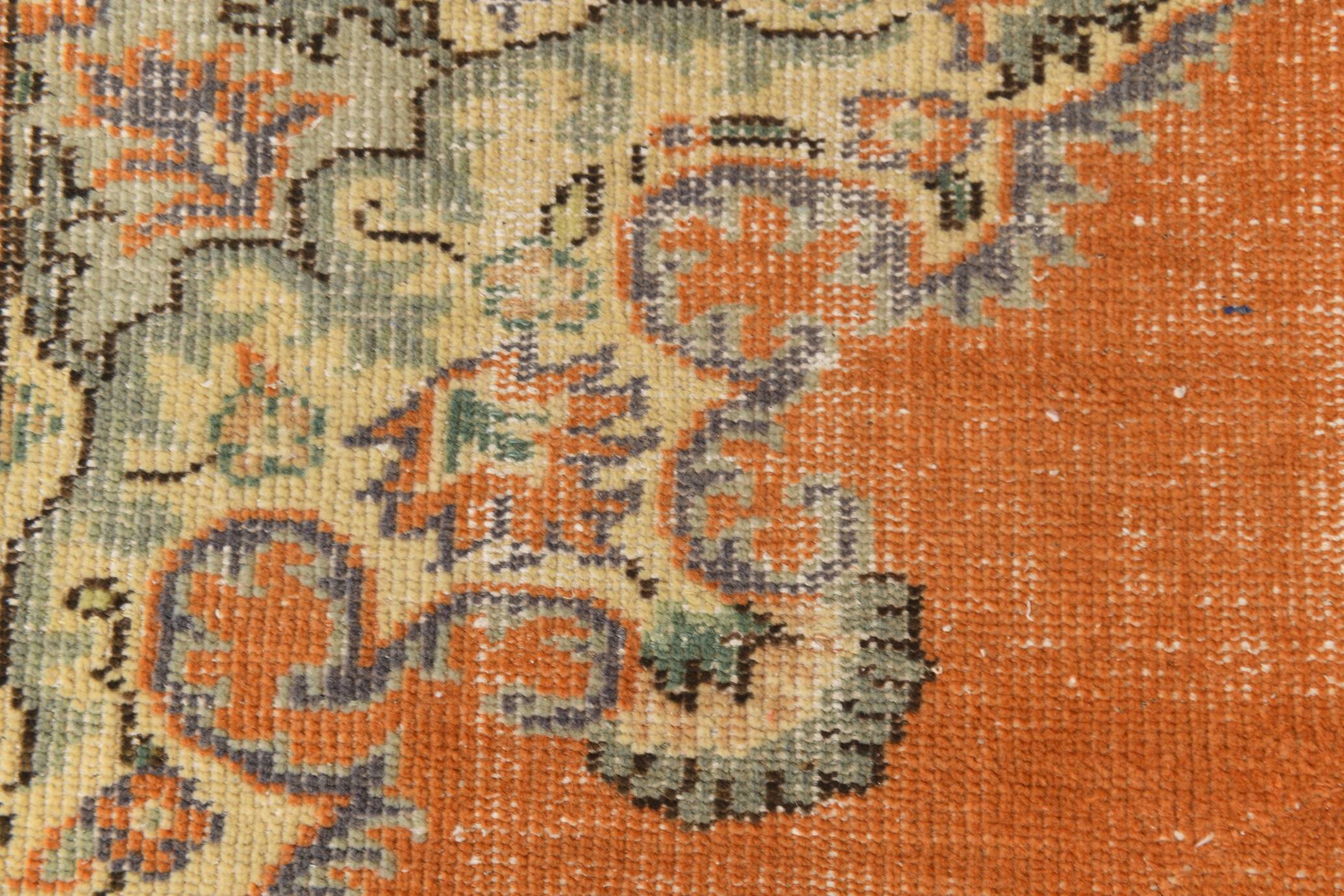 6x9 Cinnamon Orange Classic Vintage Rug, 188x262 Cm