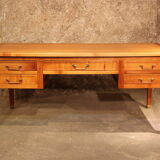 Louis XVI flat desk in solid cherry wood