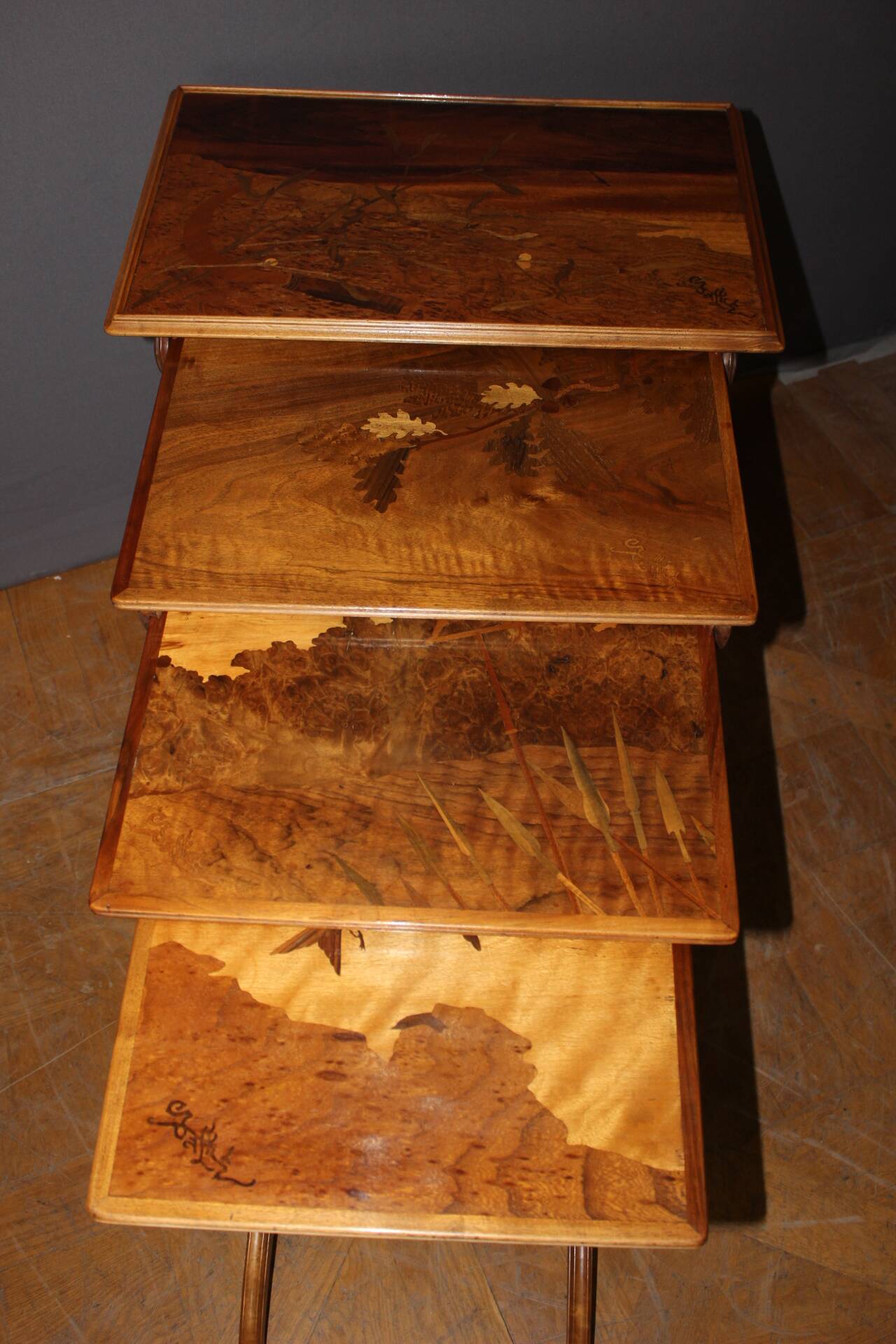 Nested Tables by Emile Gallé around 1900