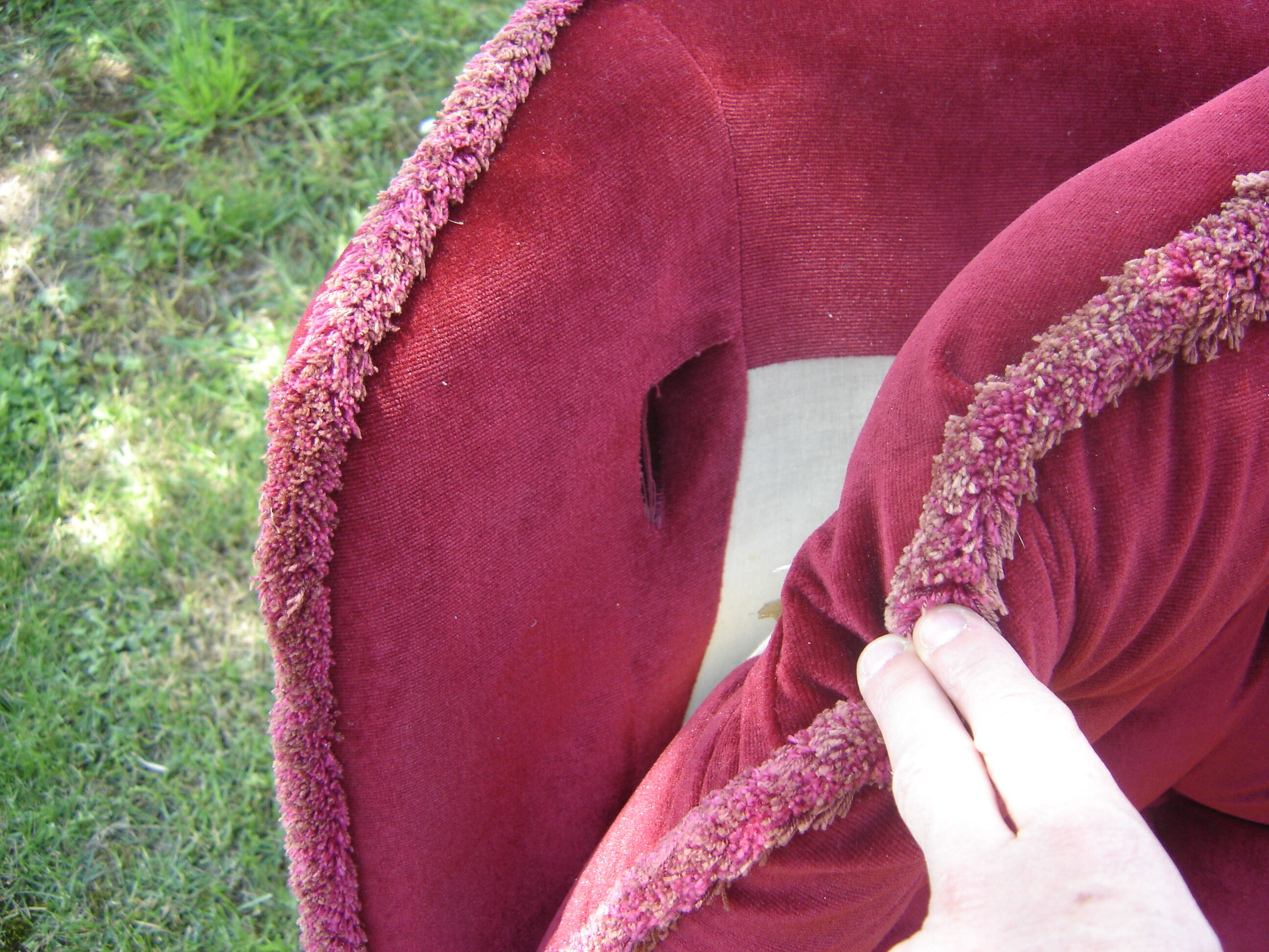 Pair of velvet chair