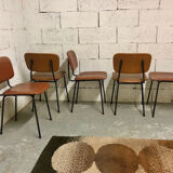Set of 5 chairs carolina prefacto edition airborne 1960s