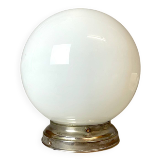 Small white glass flush mounting ceiling light