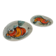 2 vintage ceramic plates with fish decoration