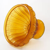 Art Deco Amber Glass Centerpiece Bowl-Circa 1930s