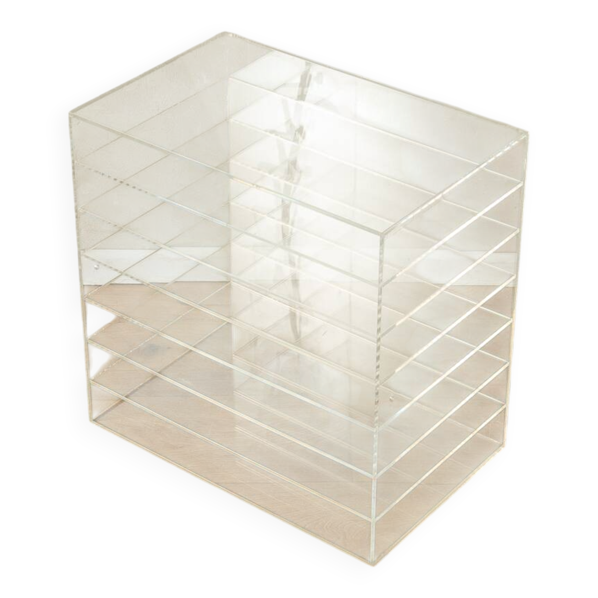 Vintage Acryl Magazine Rack, Filing Storage