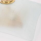 Plafonnier vintage années 60 en verre décoré design italien