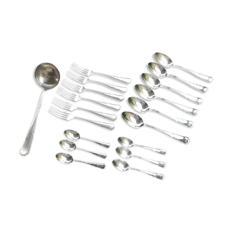 Set fourchettes,cuillères, louche, métal argenté