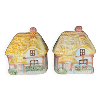 Vintage cottage salt and pepper shaker